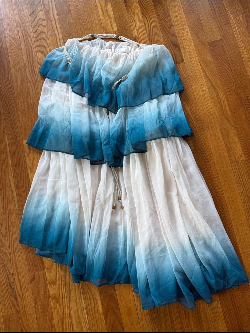 Free People Dip Into The Tiers Maxi Skirt Size S - Picture 5 of 6
